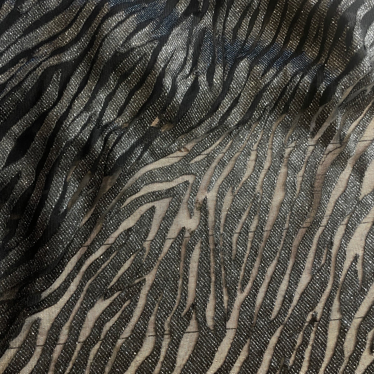 Zebra jacquard lurex mesh