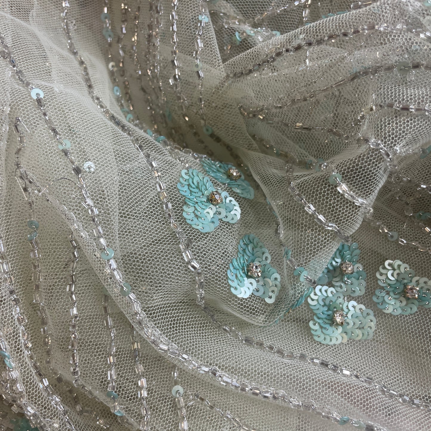 wonderland hand beaded tulle