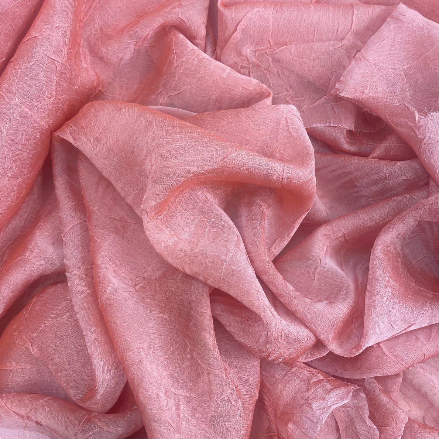Sia coral peach Crinkle Georgette