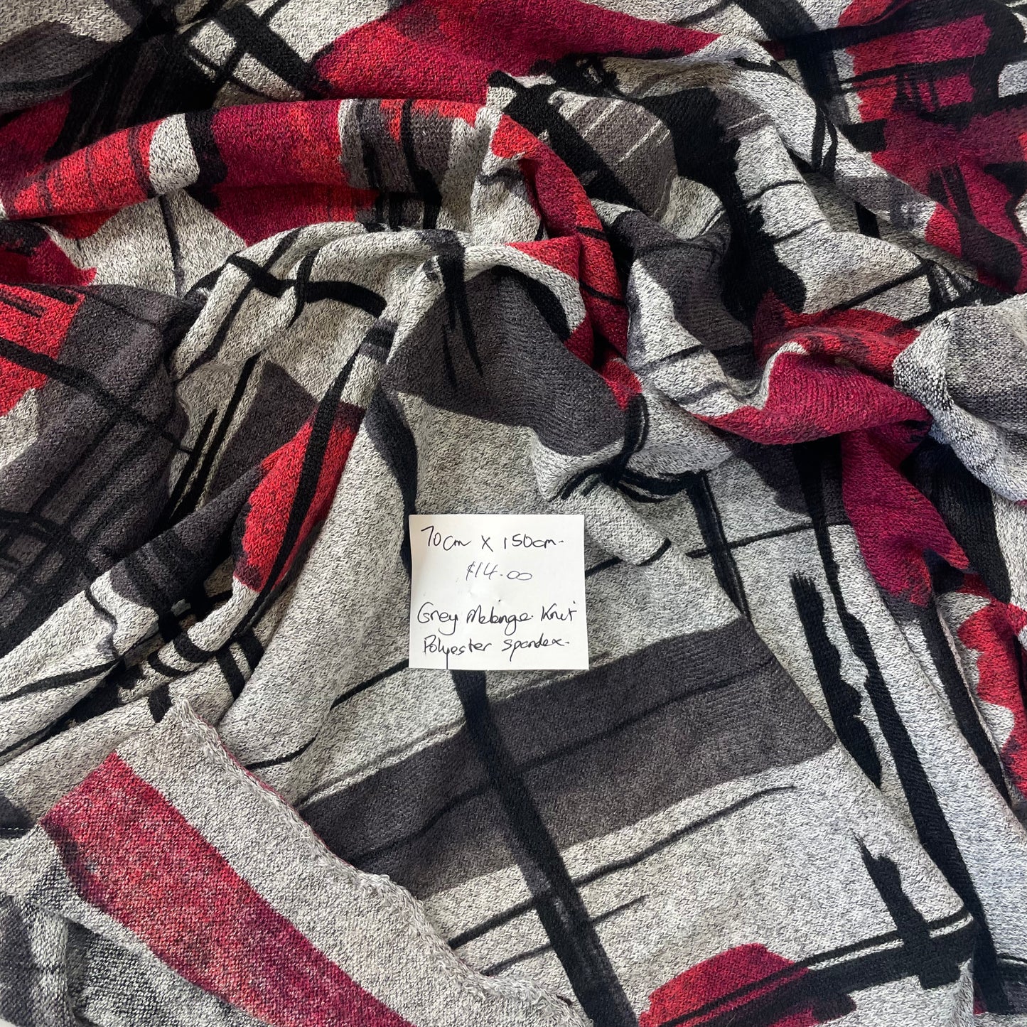 70cm Grey Melange Knit