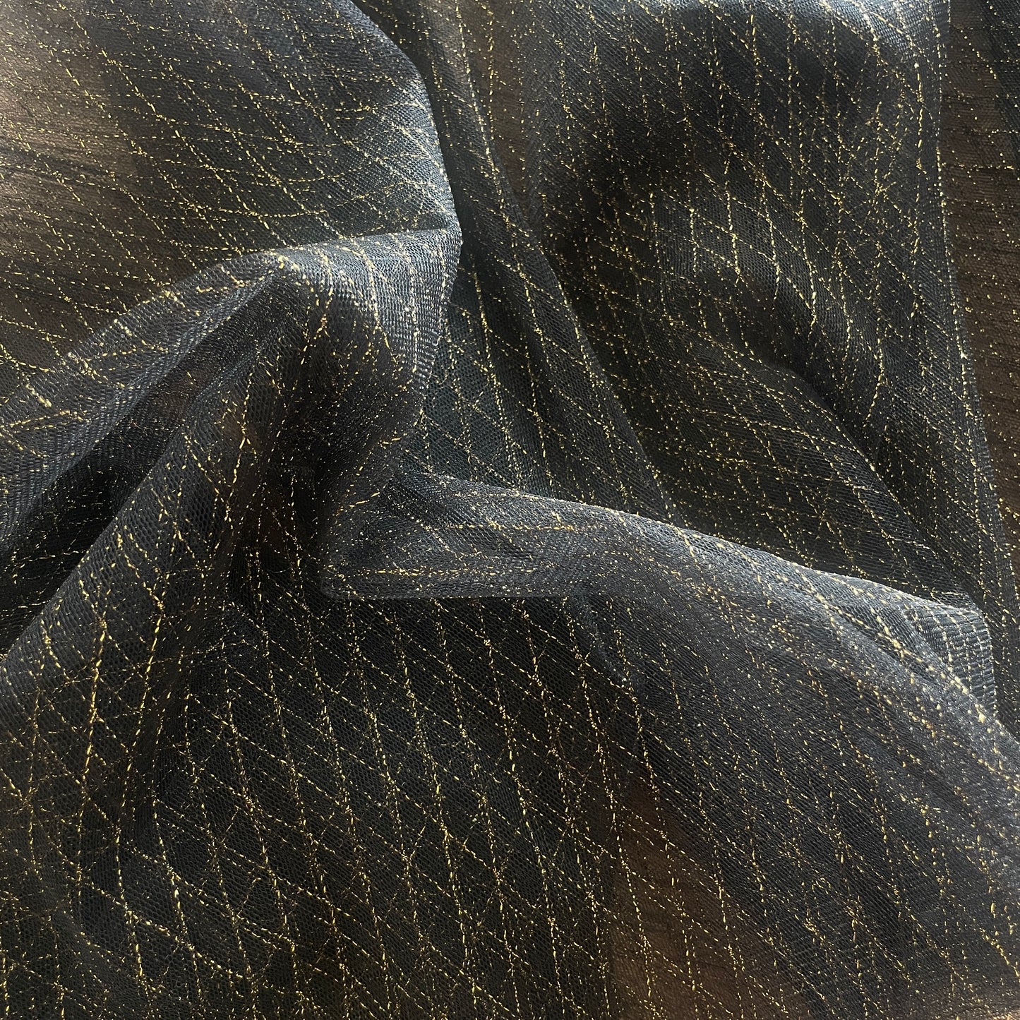 1.7m gold diamond lurex tulle