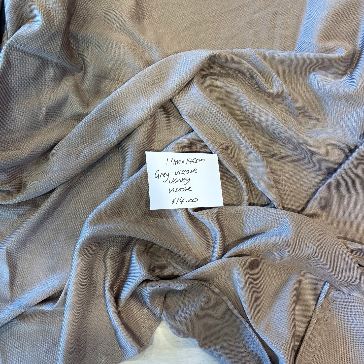1.4m Grey Viscose Jersey