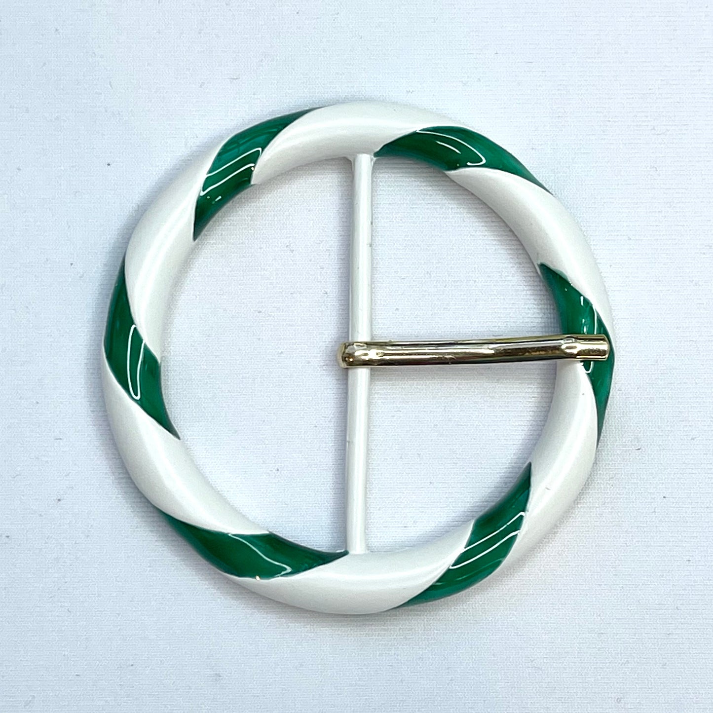 Candy Stripe Green Metal Buckle