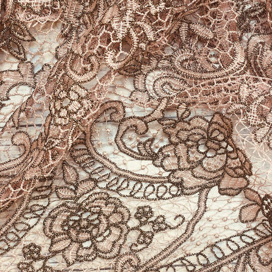 Metallic moda soft guipure lace