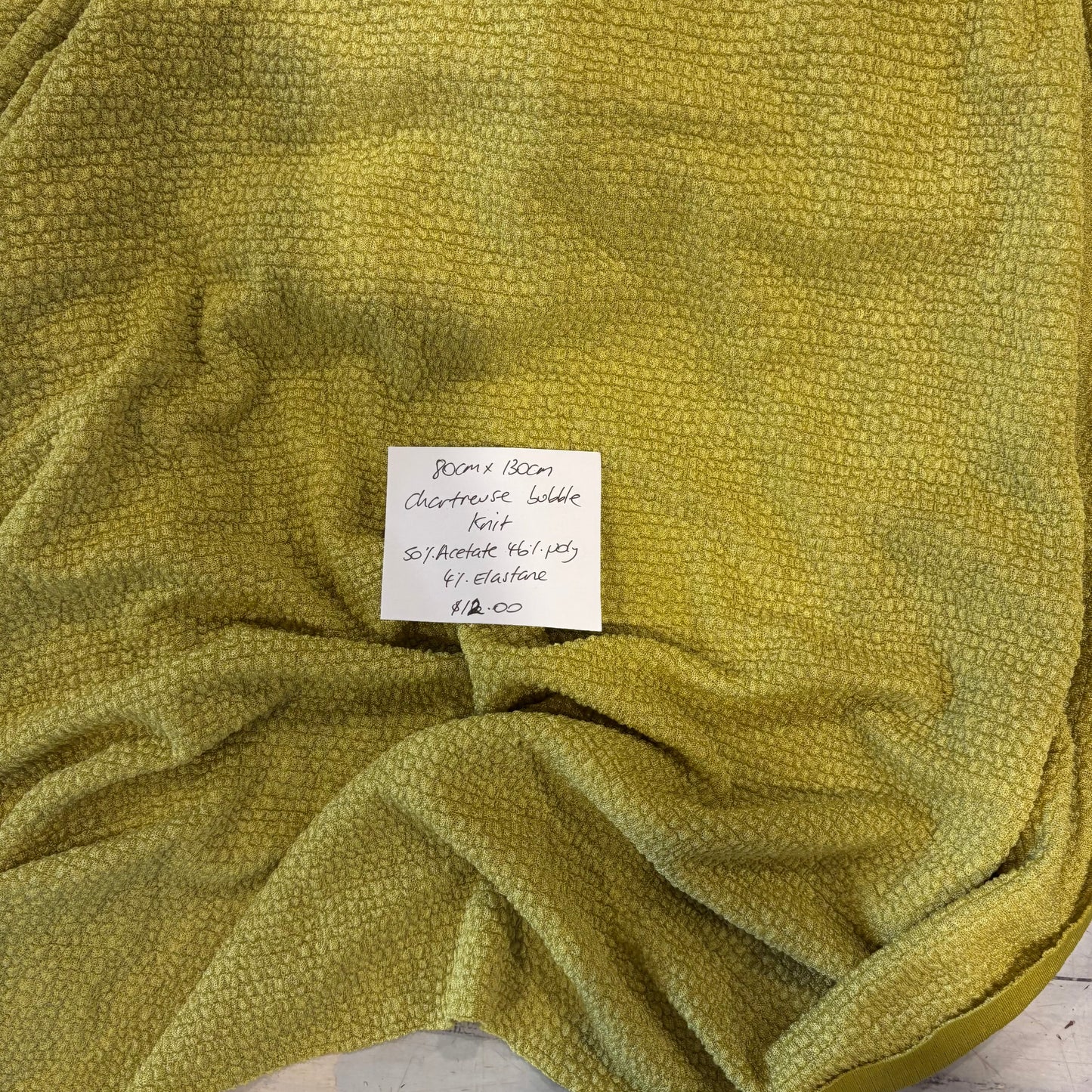80cm Chartreuse Bubble Knit