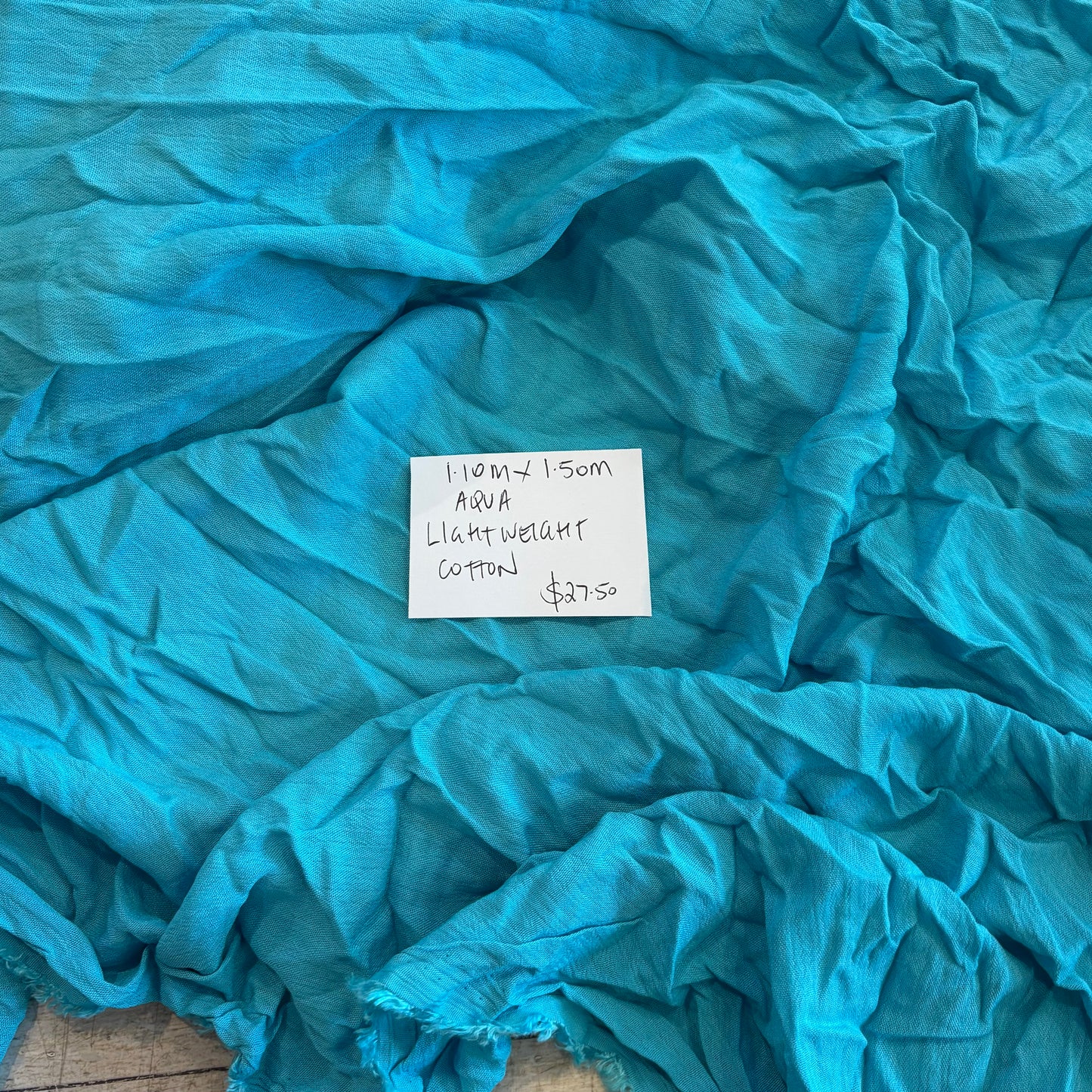1.10m Aqua Lightweight Cotton