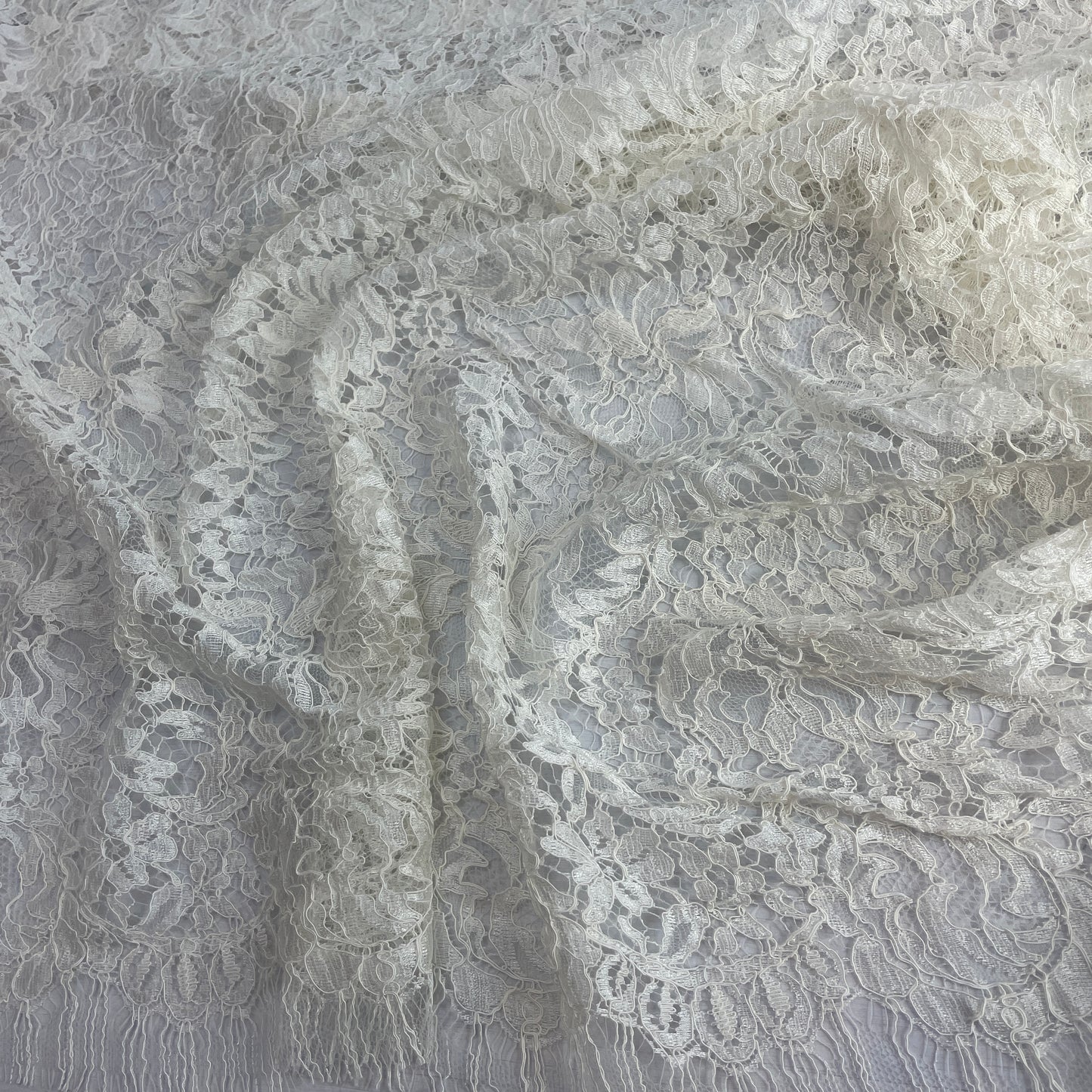 Arianne cream fine corded French chantilly lace