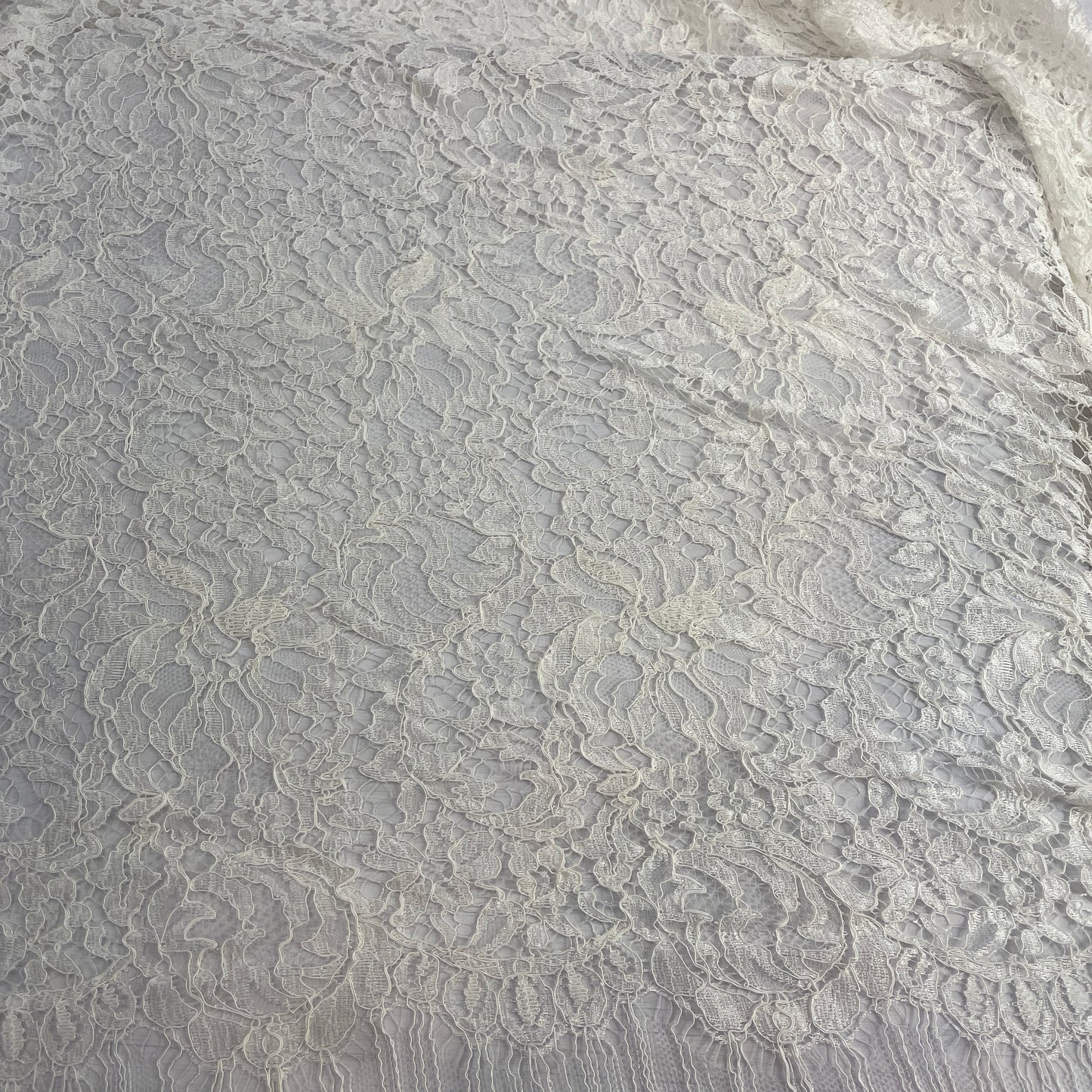 Arianne cream fine corded French chantilly lace