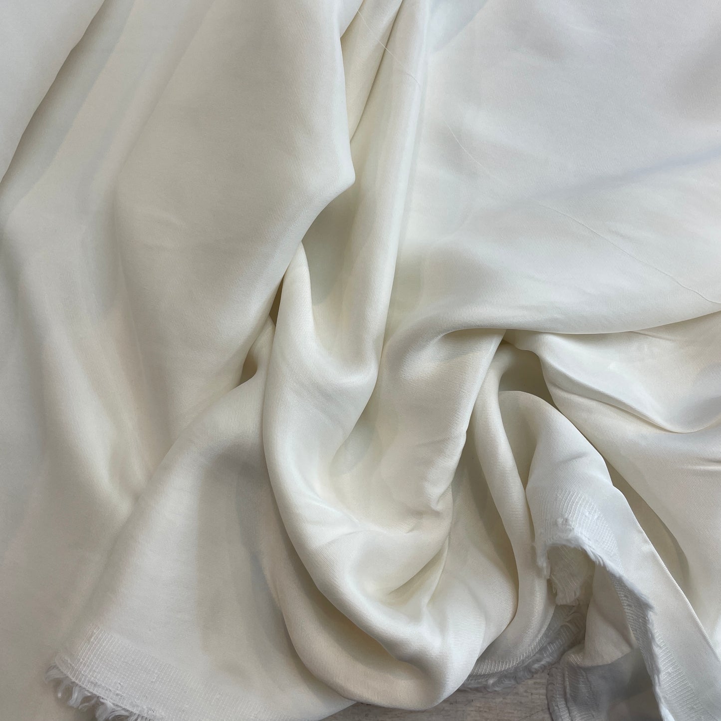 Ivory Luxury Drape Viscose Satin