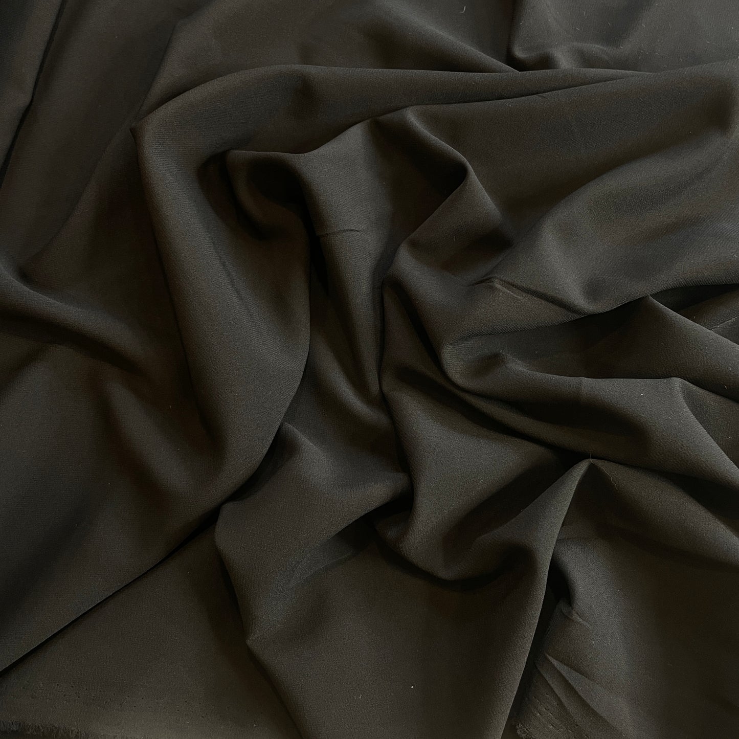 Black super stretch double georgette