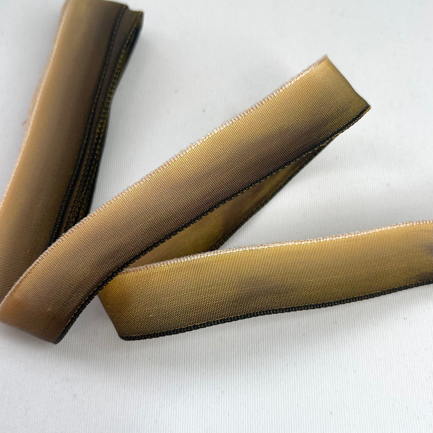 3mtrs Saffron Ombré French Wired Taffeta Ribbon