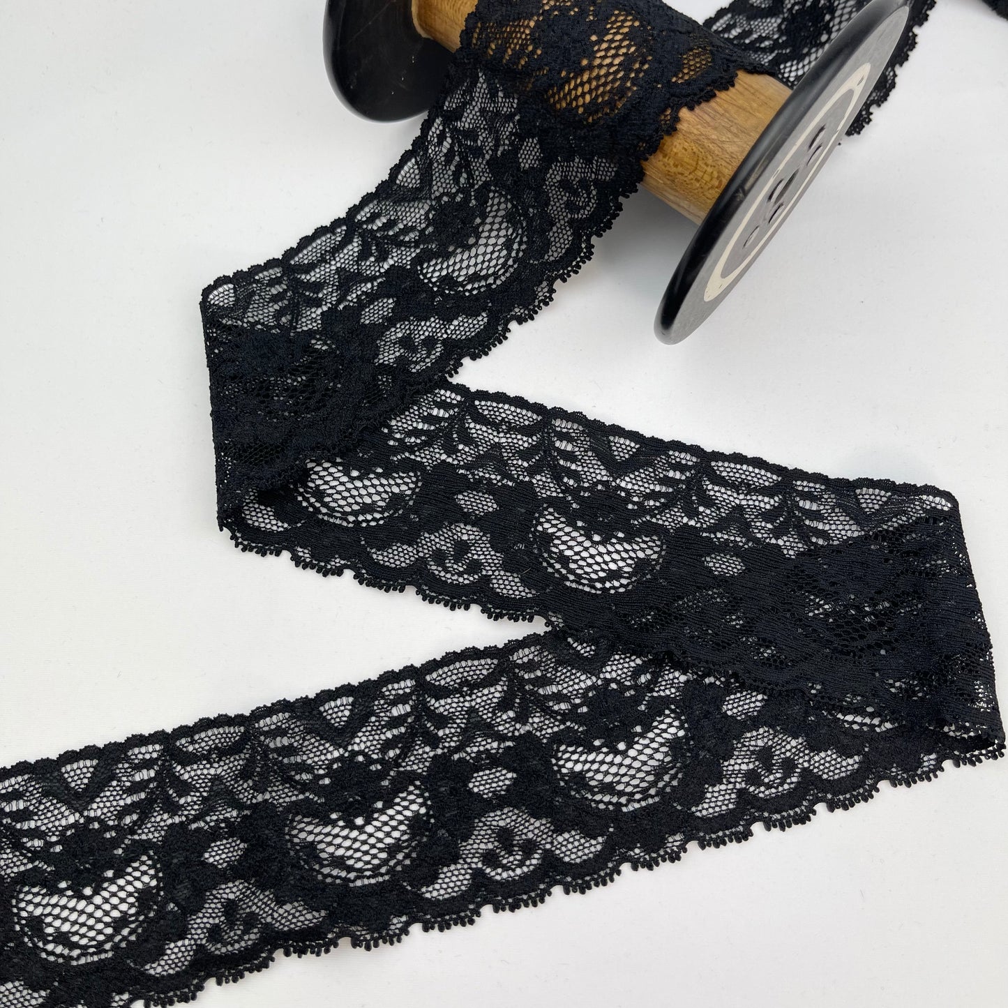 My Valentine Black 58mm Stretch Lace