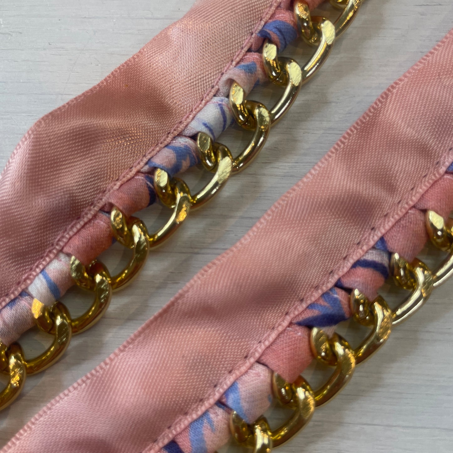 pink chain decorative edging trim pieces