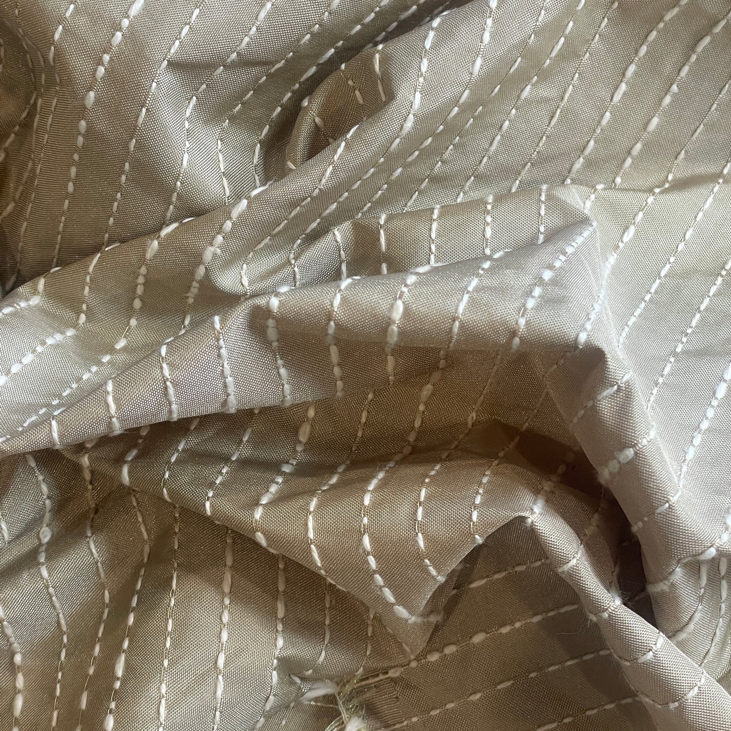 Dijon stitched textured taffeta Brocade