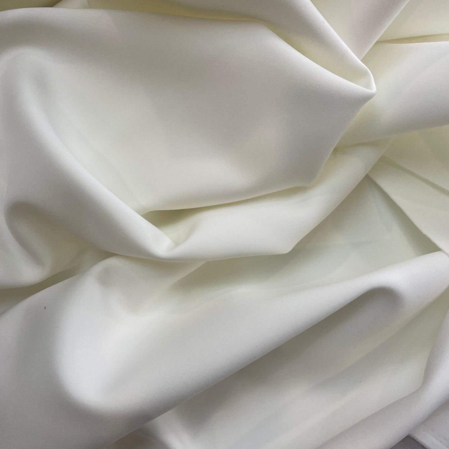 Winter white super stretch scuba jersey