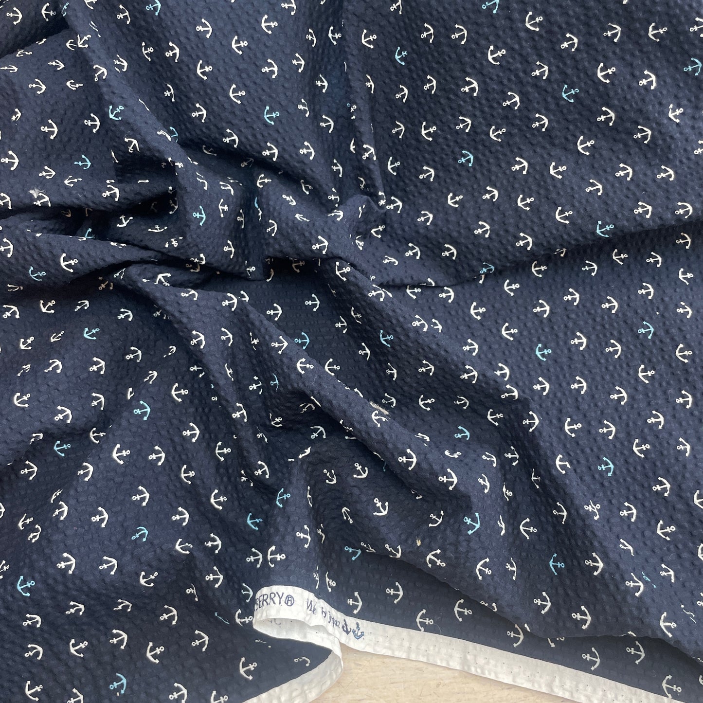 Anchors away Japanese seersucker