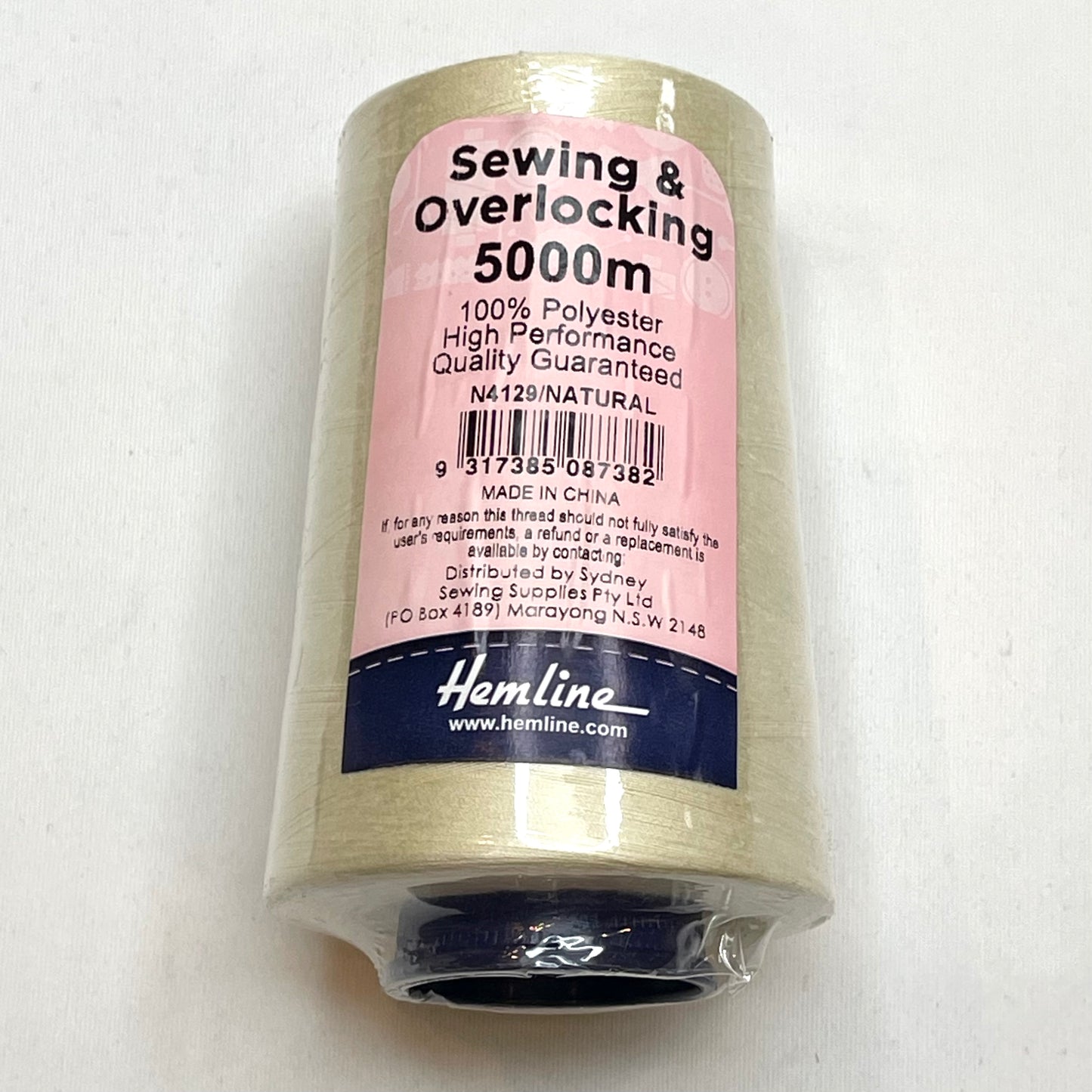 Hemline Natural Overlocking Thread