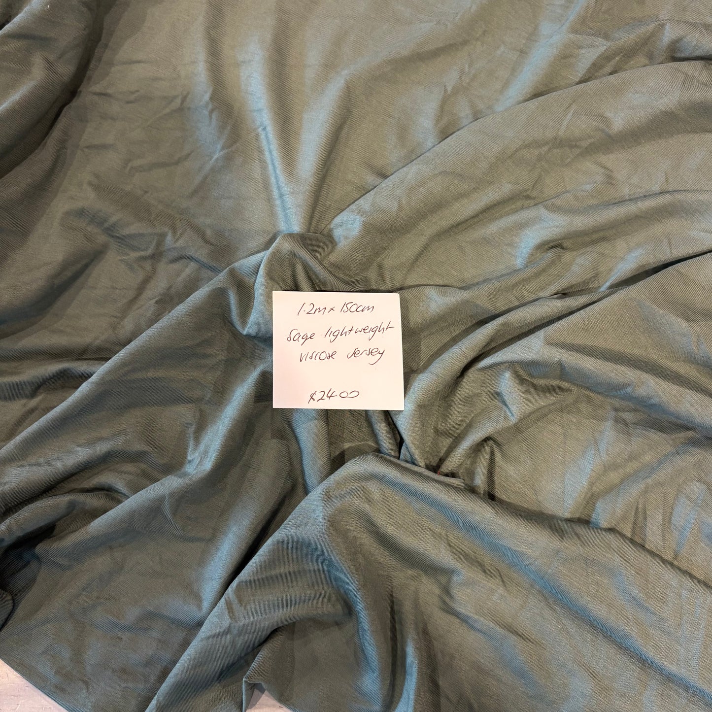 1.2m Sage Lightweight Viscose Jersey