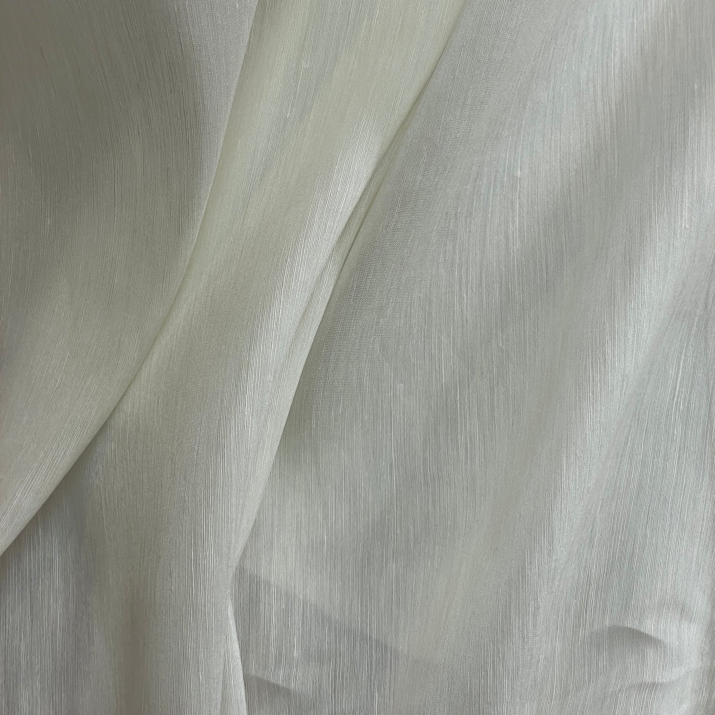 Ivory Fine Silk viscose slub Voile