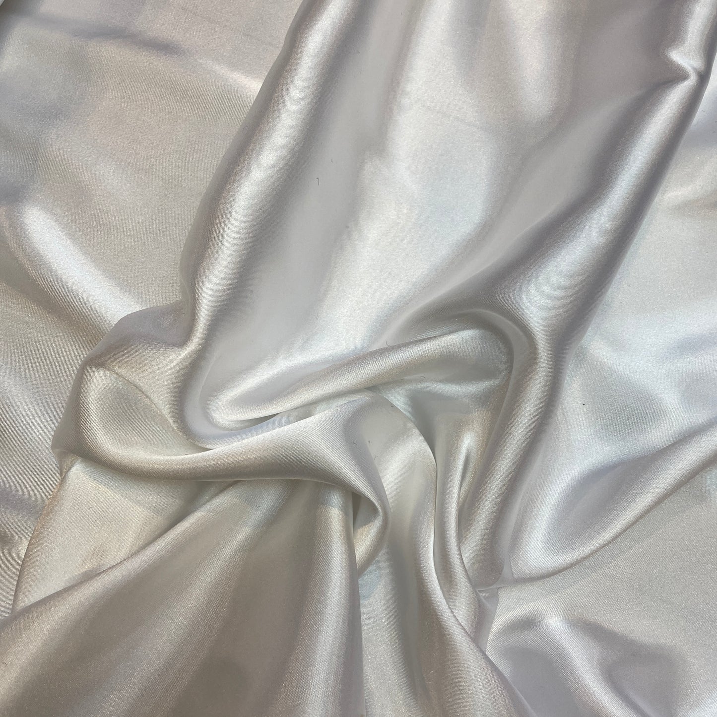 Leah white lightweight satin