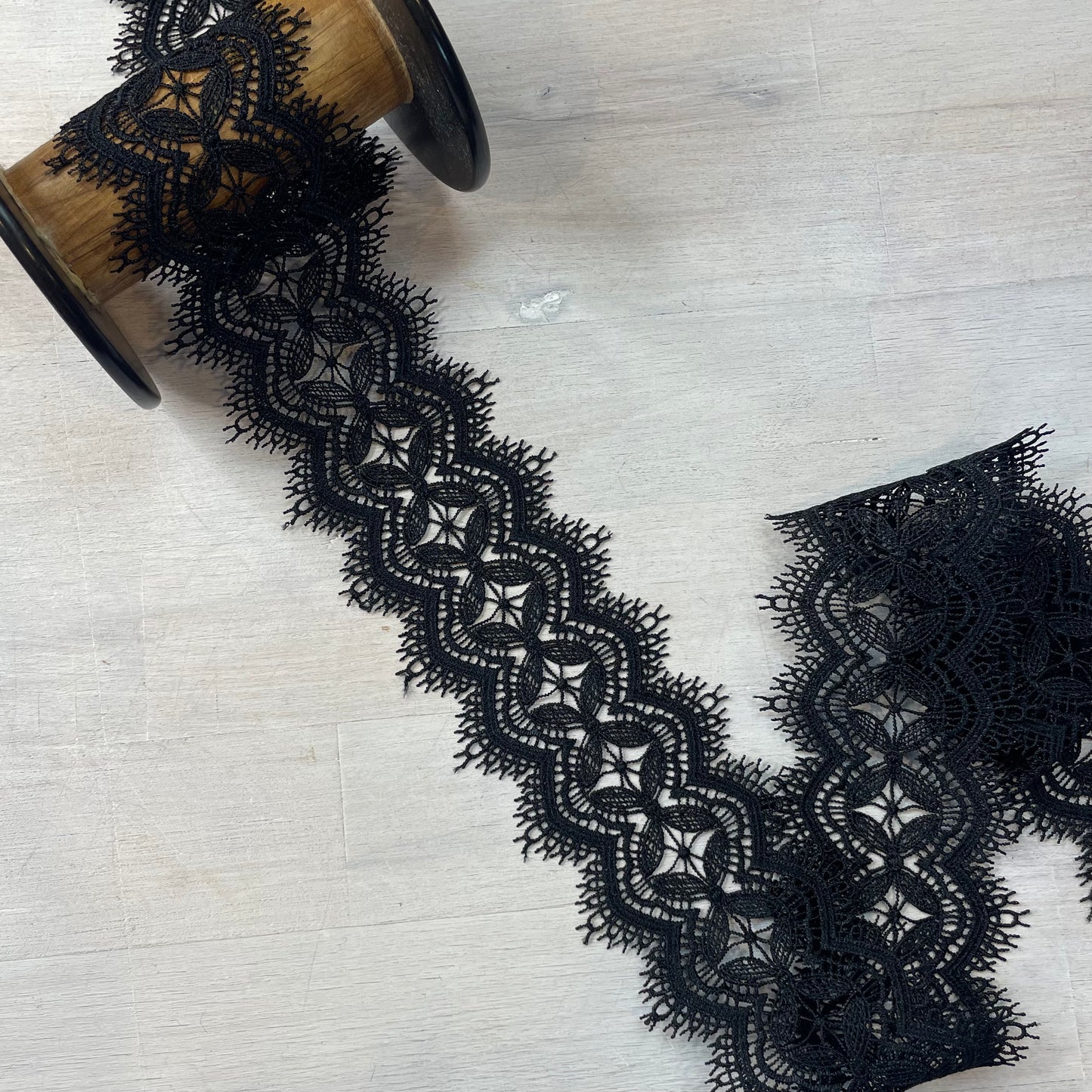 Midnight Black Veil Lace