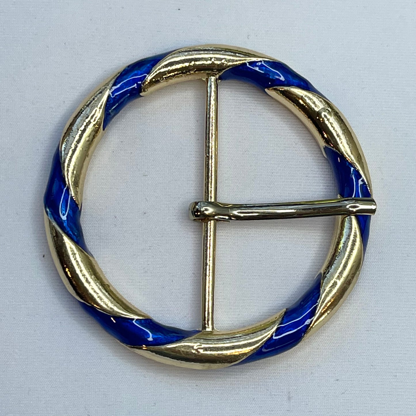 Candy Stripe Blue/Gold Metal Buckle