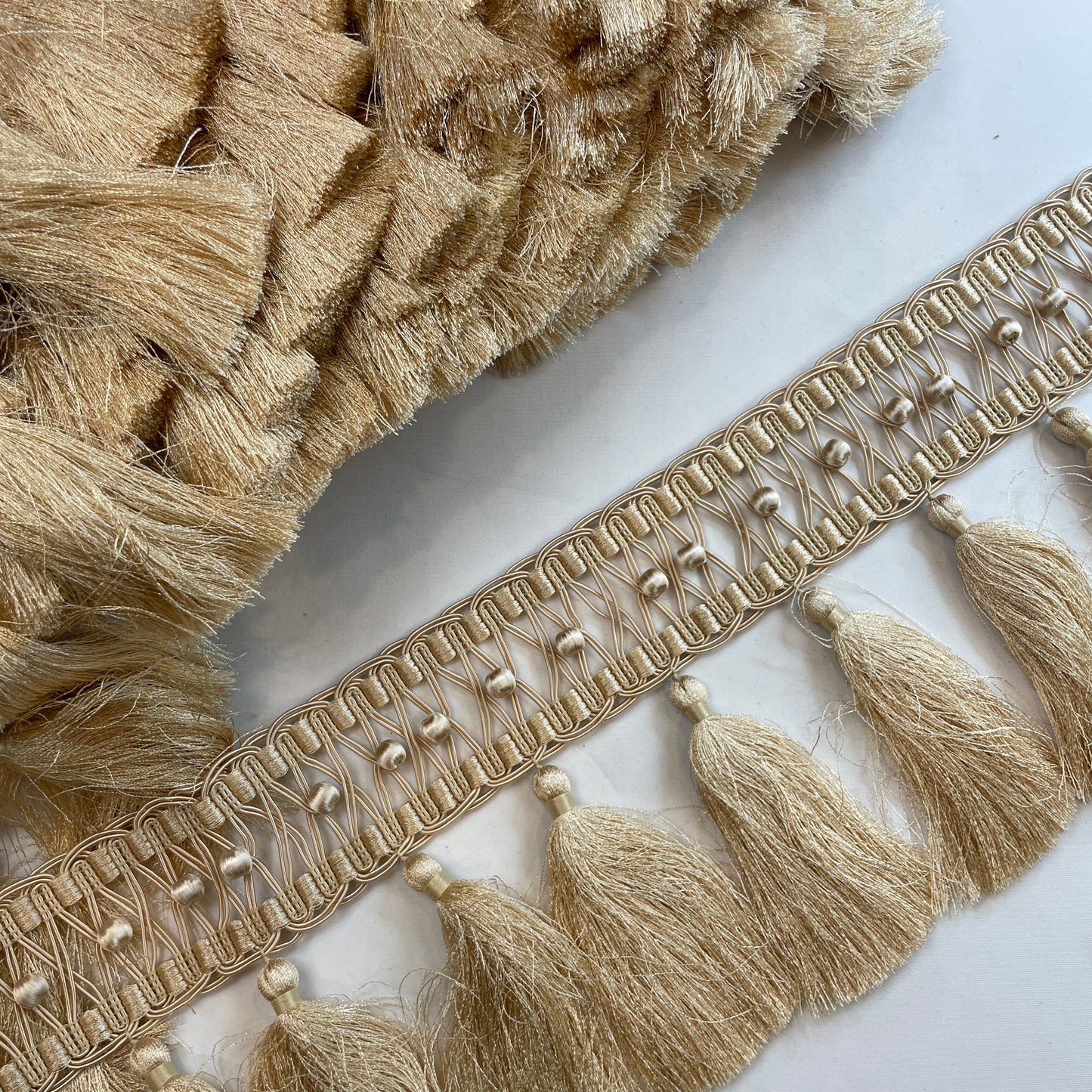 Emilia butter cream baroque tassel braid