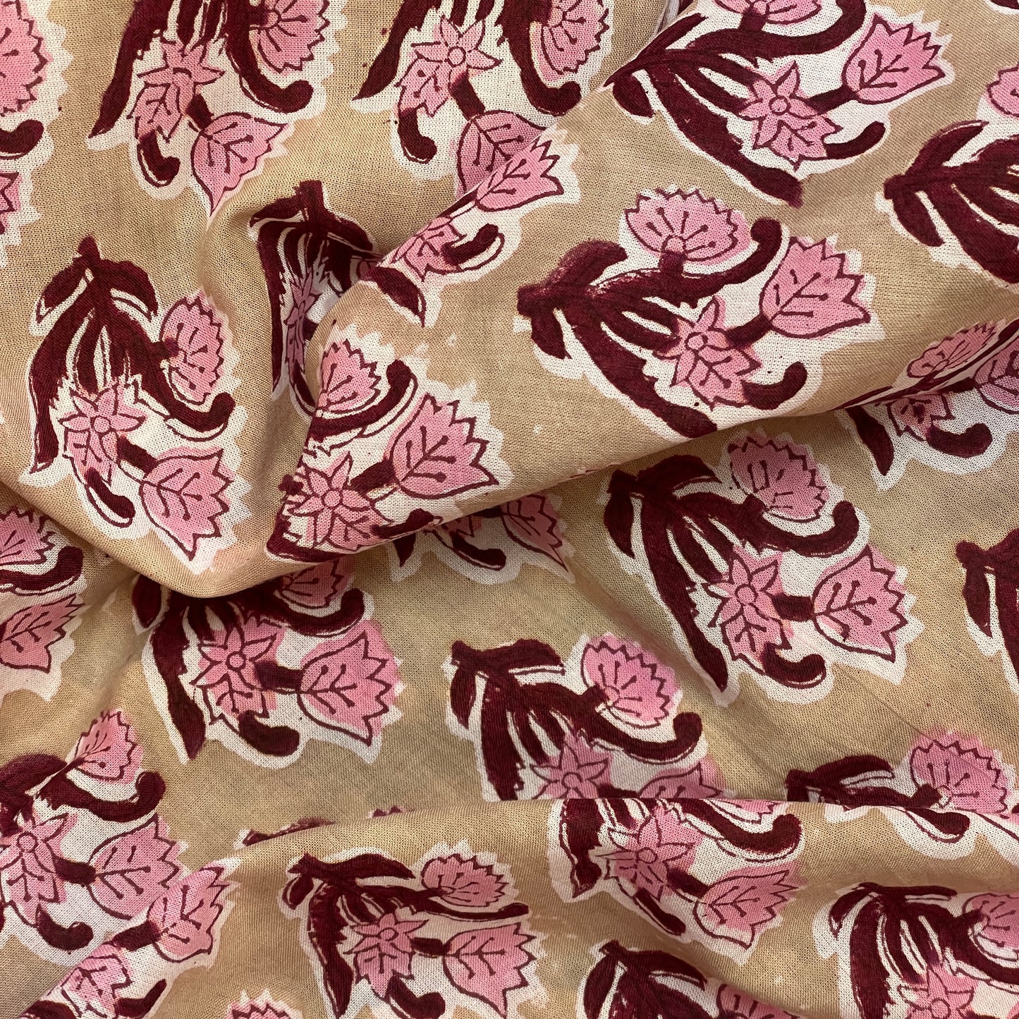 50cm Amer block print cotton voile
