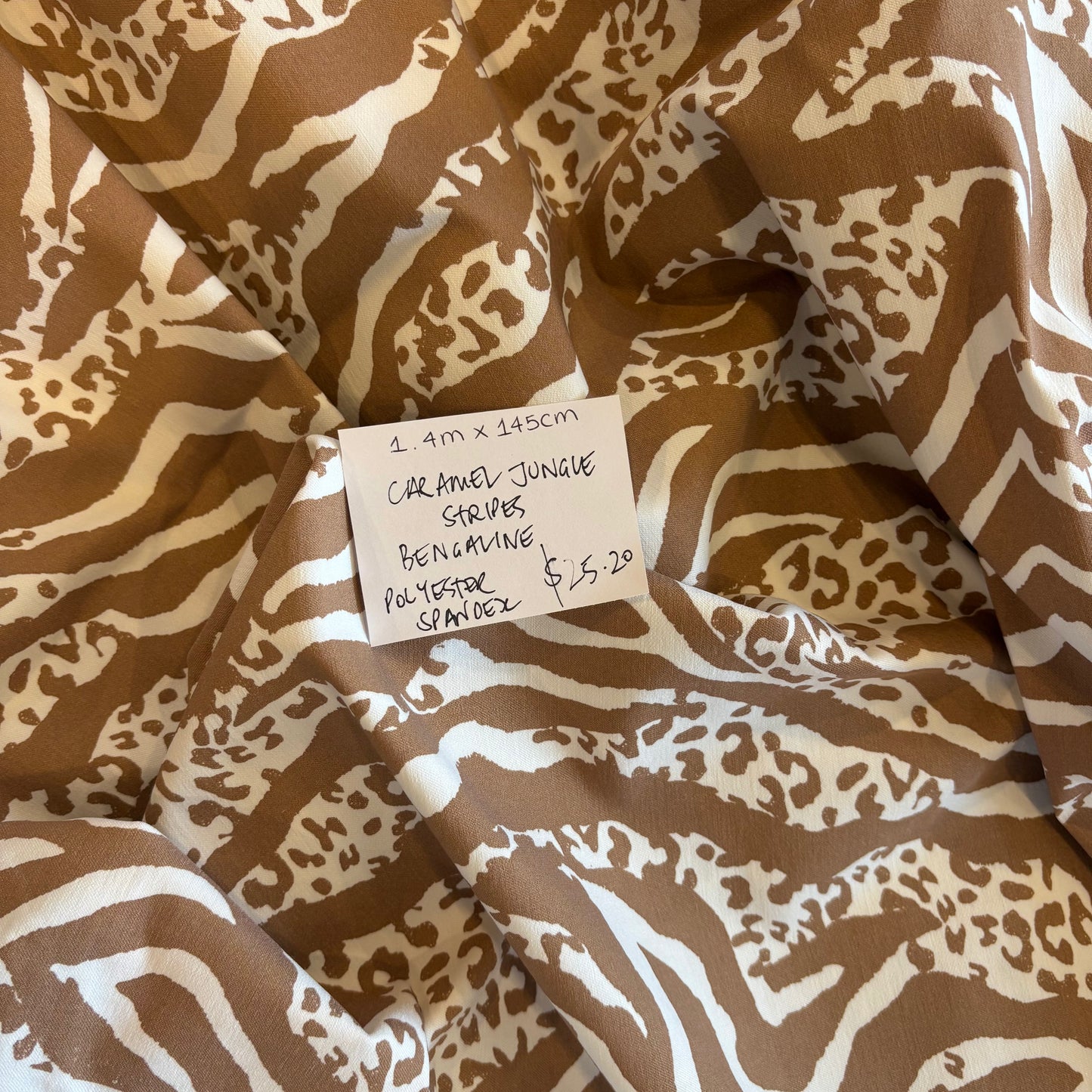 1.4m Caramel Jungle Stripes Bengaline