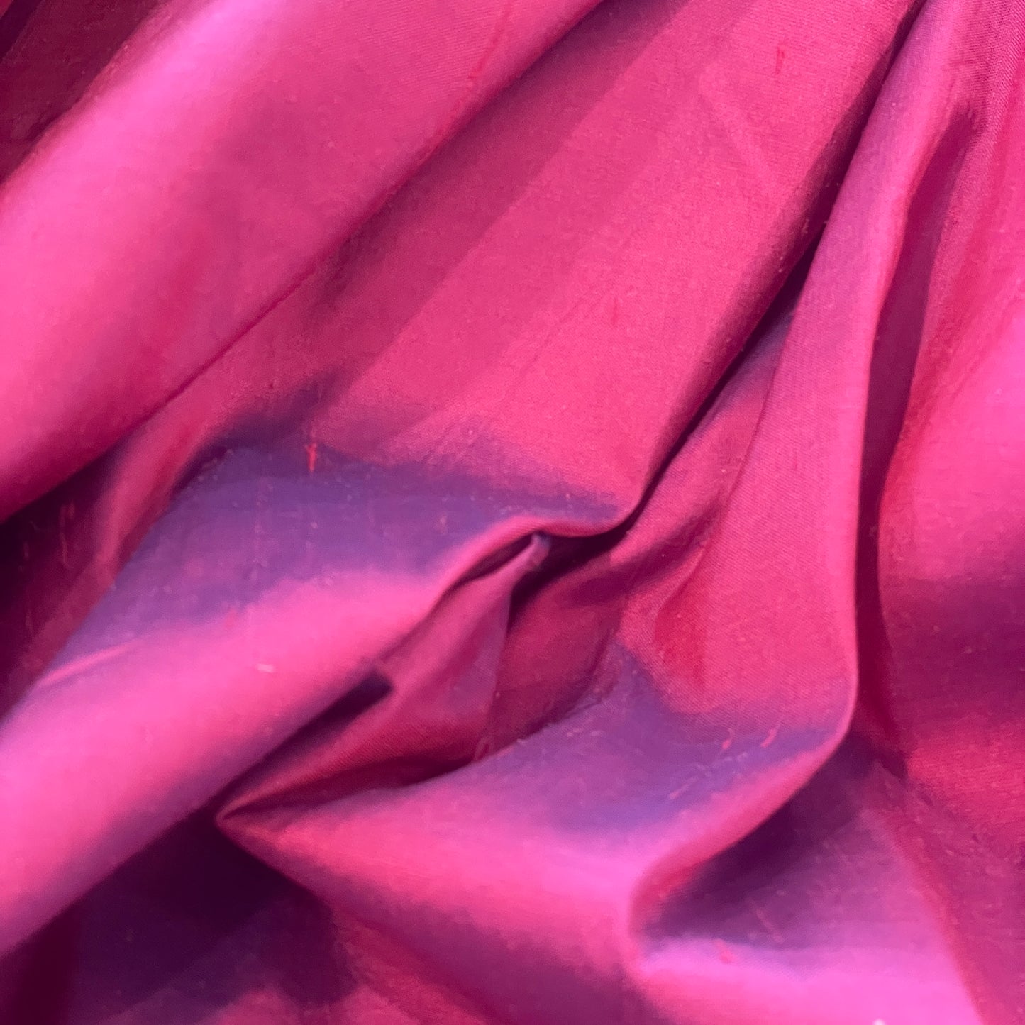Fuchsia plum shot Silk Dupion