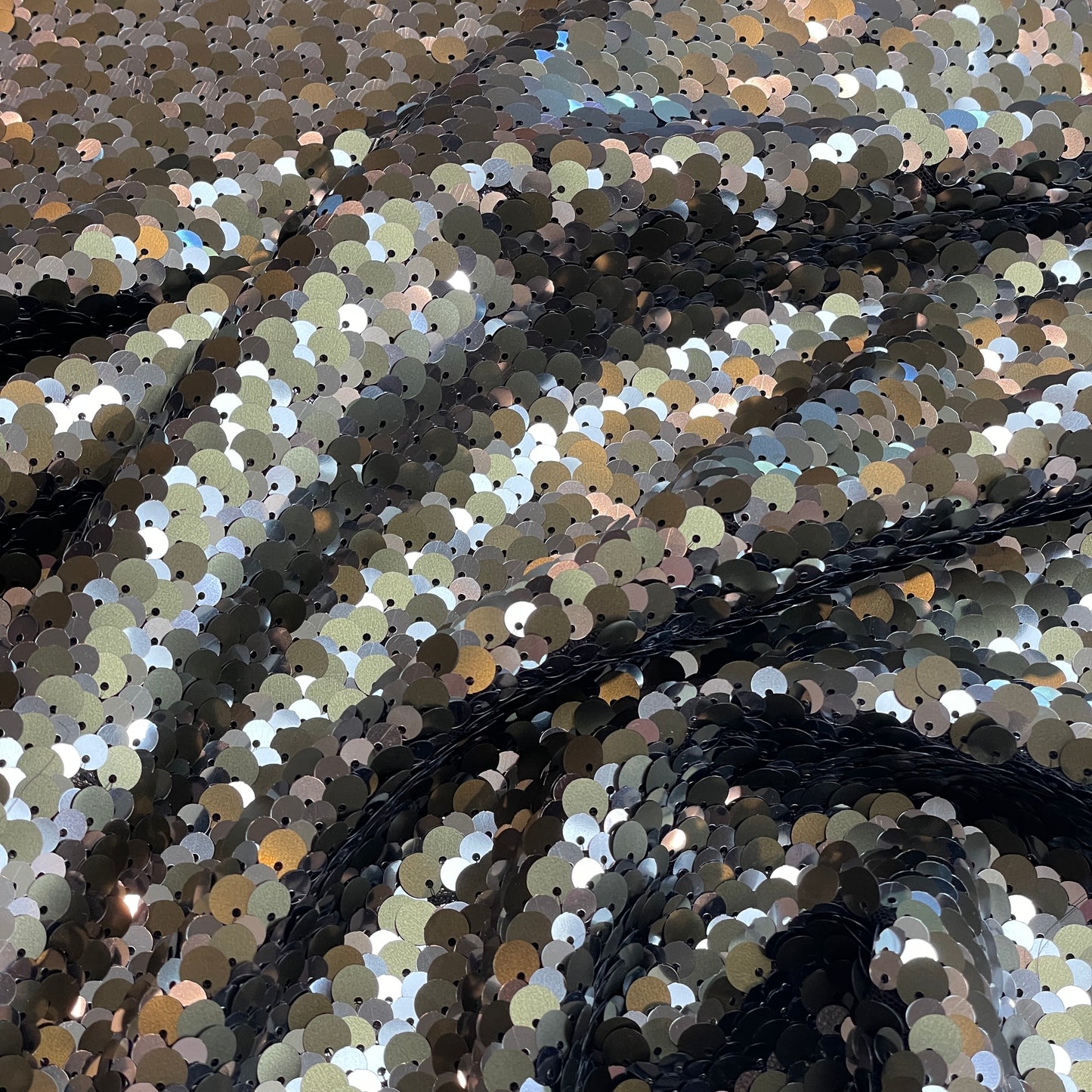 Forest lights Sequin mesh
