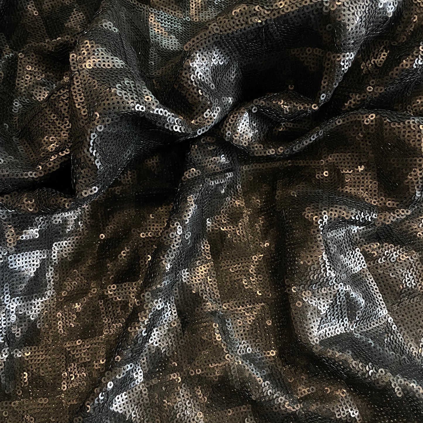 Black diamond Sequin mesh