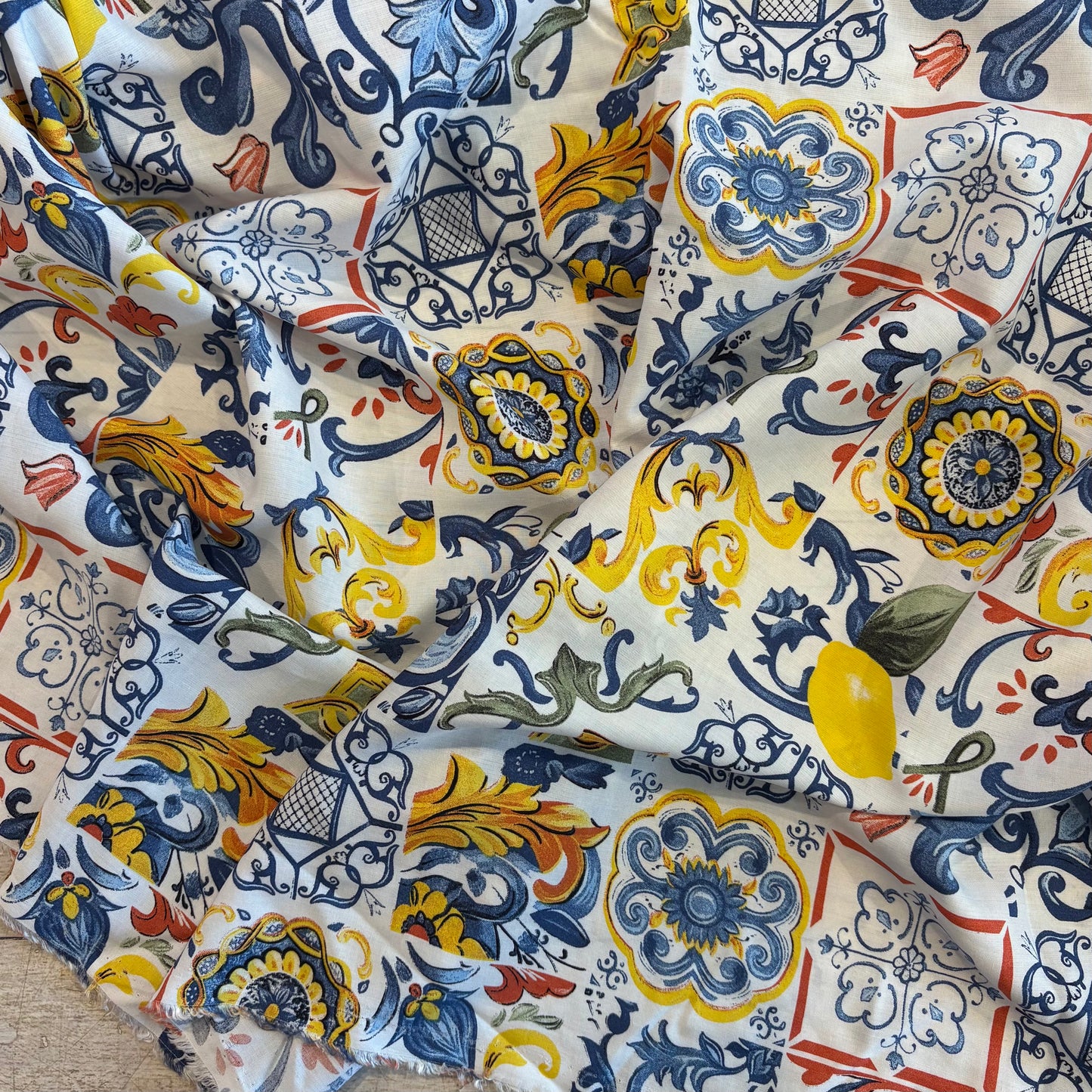 2m Baroque Tiles Viscose Challis