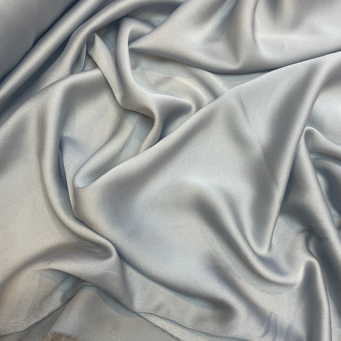 Elle cloud blue lightweight stretch satin