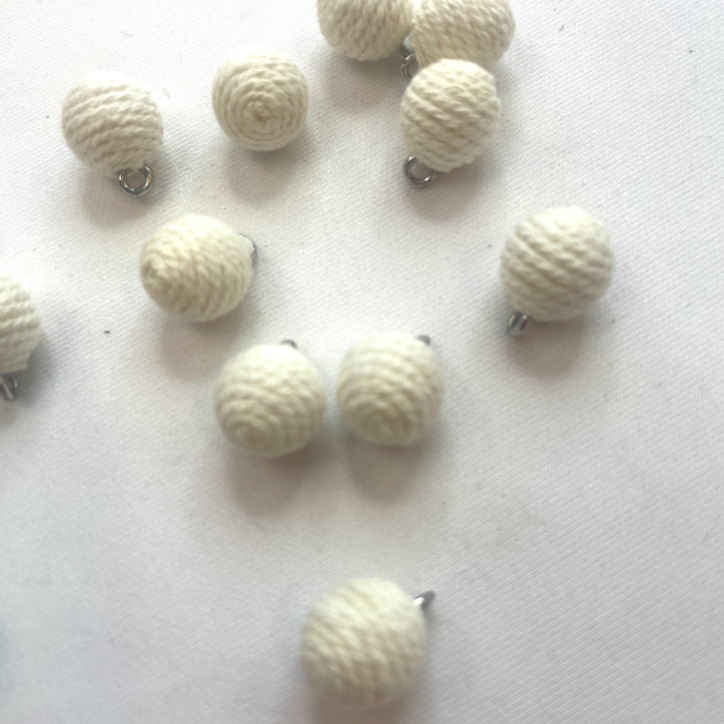 ivory rope bauble button