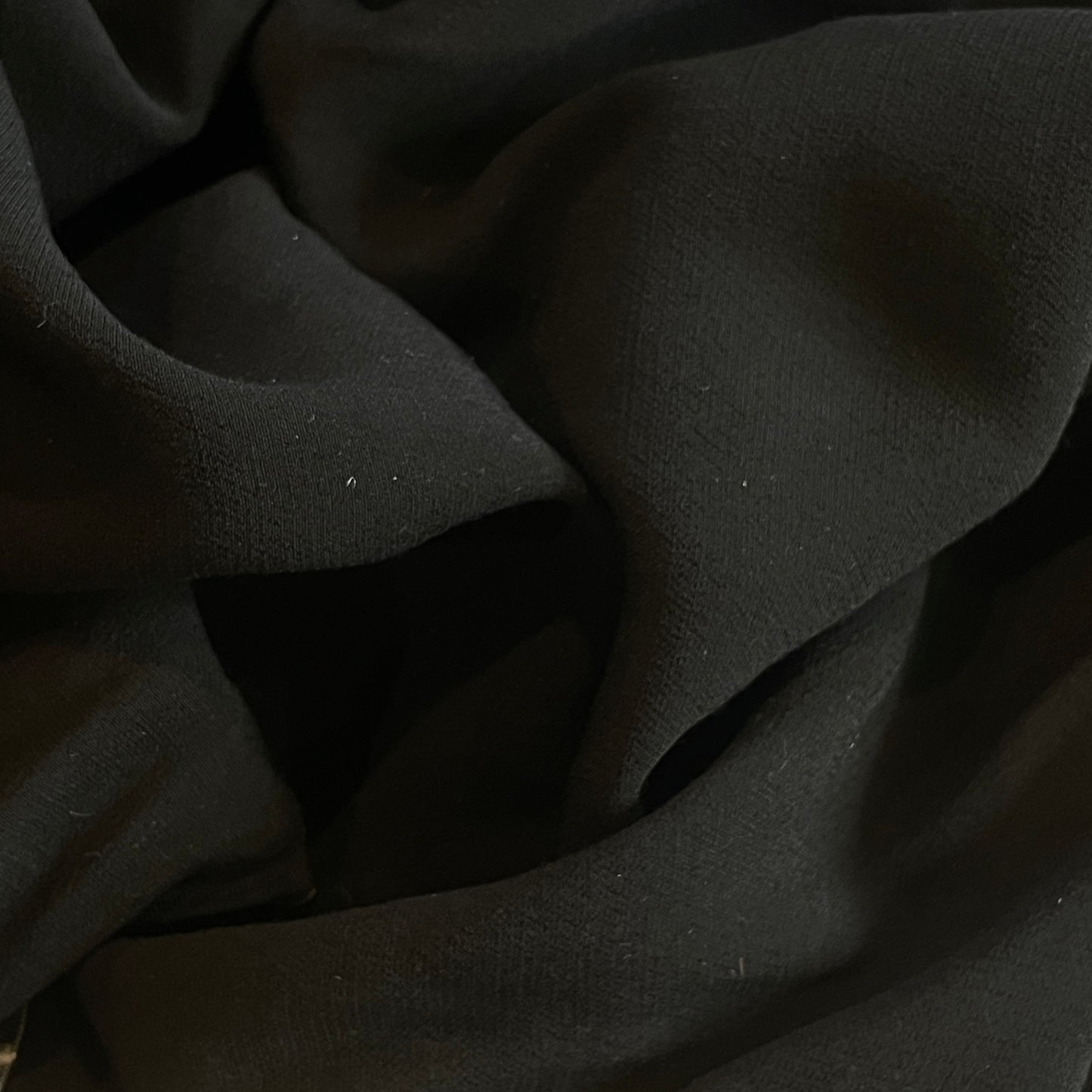 Pria black viscose satin back crepe