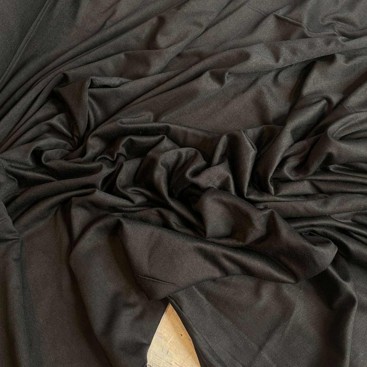 black ultra stretch viscose jersey