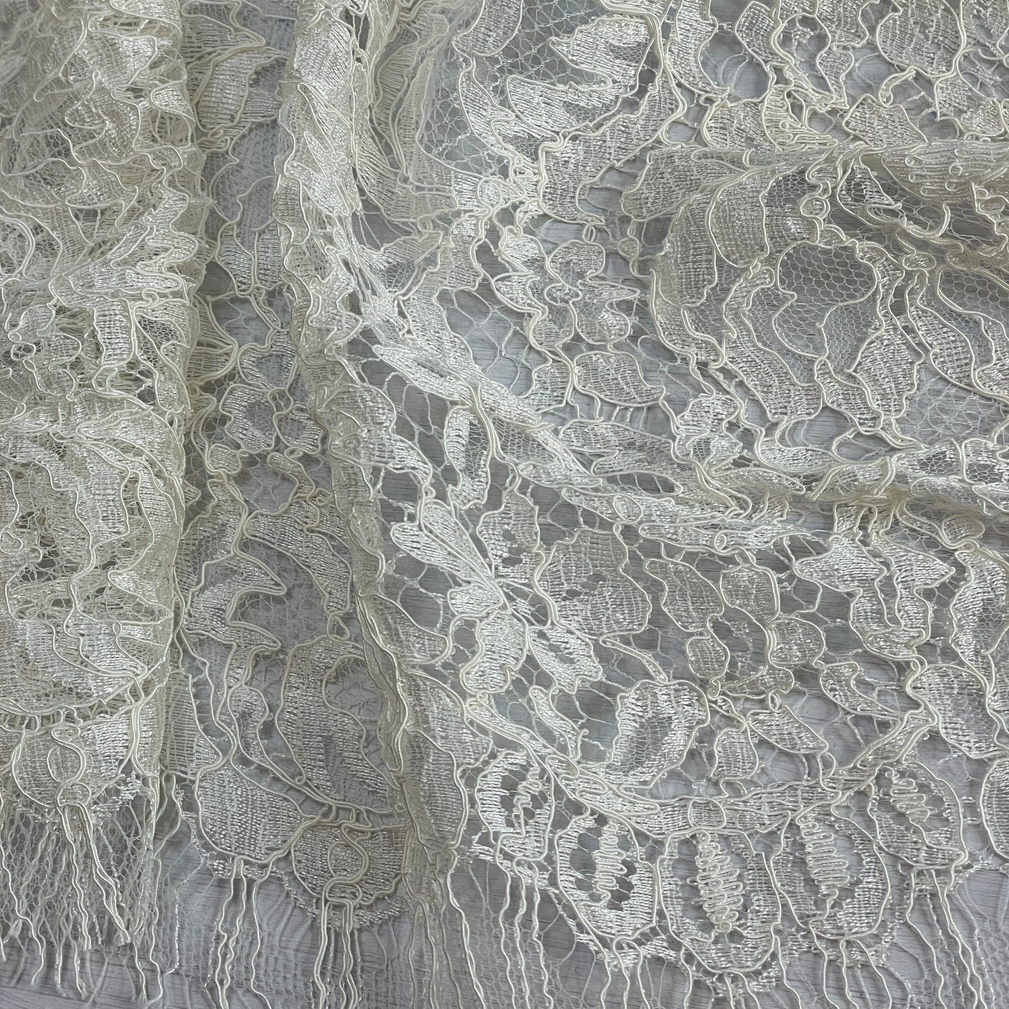 Arianne cream fine corded French chantilly lace
