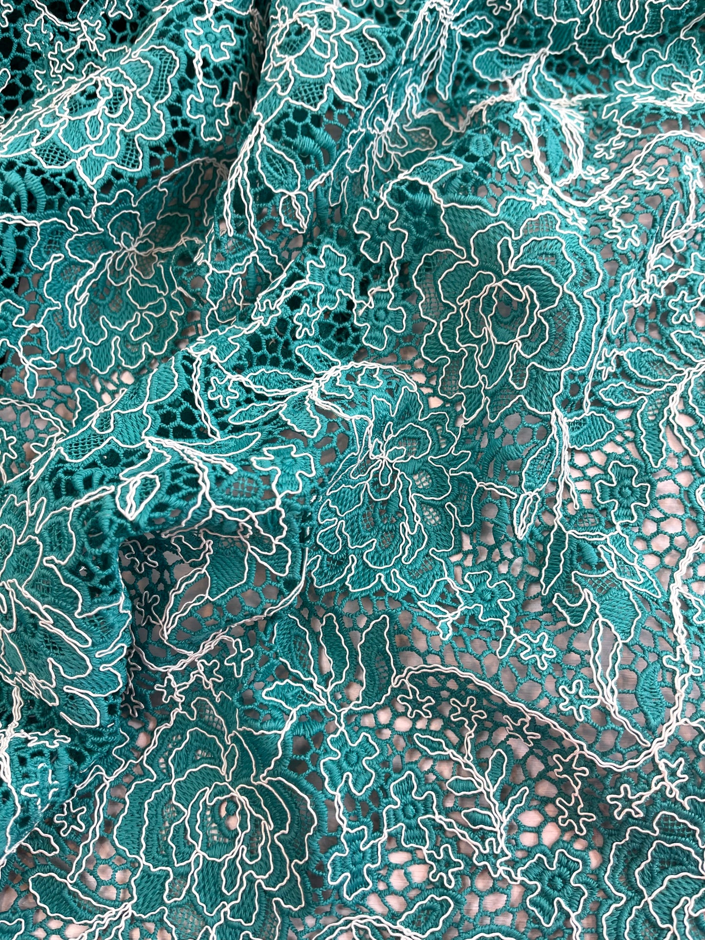 2.5mtrs Teal Corded Lace