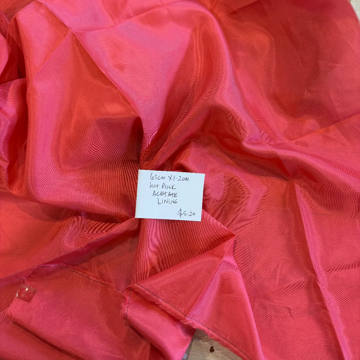 65cm Hot Pink Acetate Lining