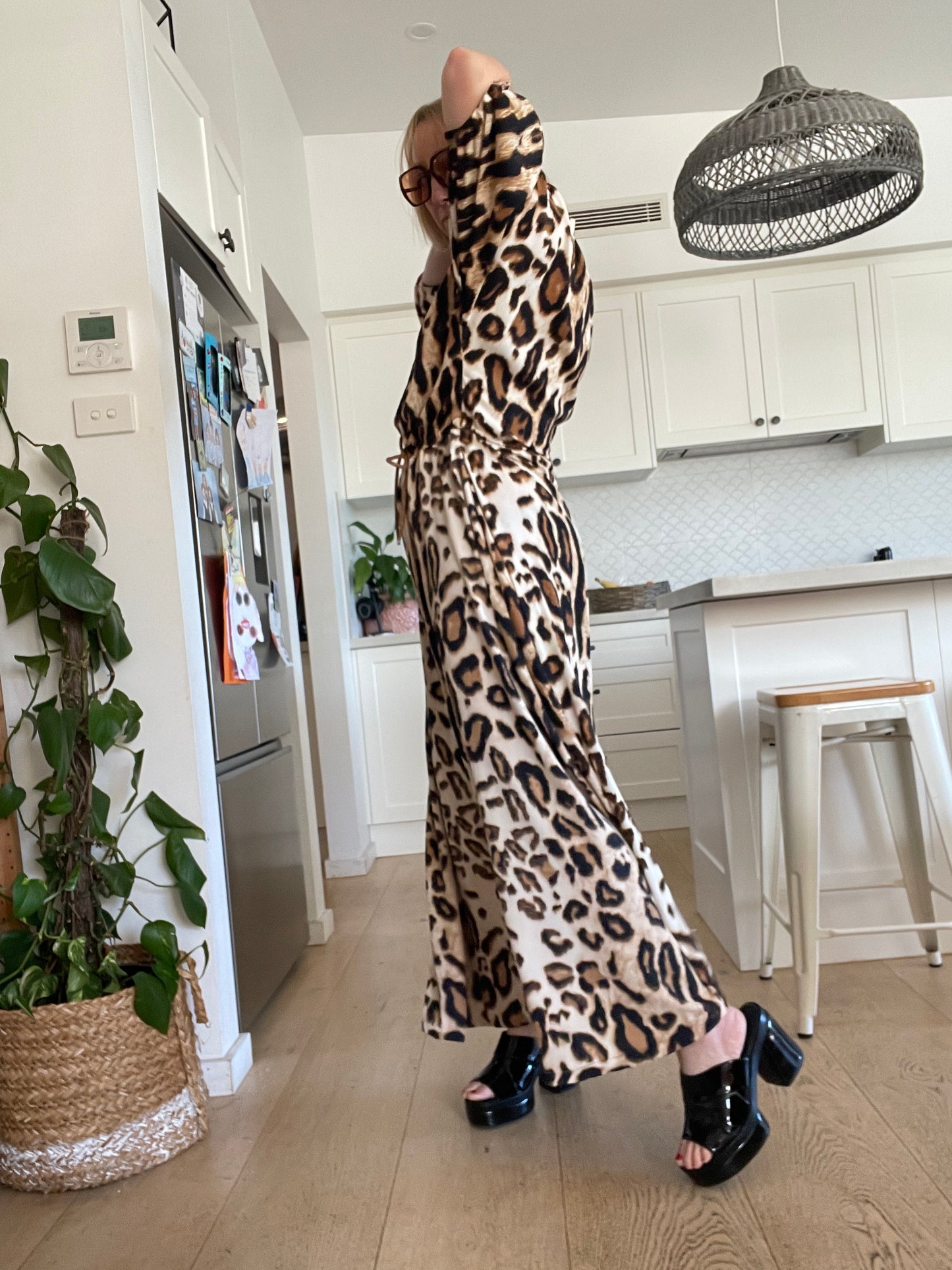 Call of the jungle crepe de chine