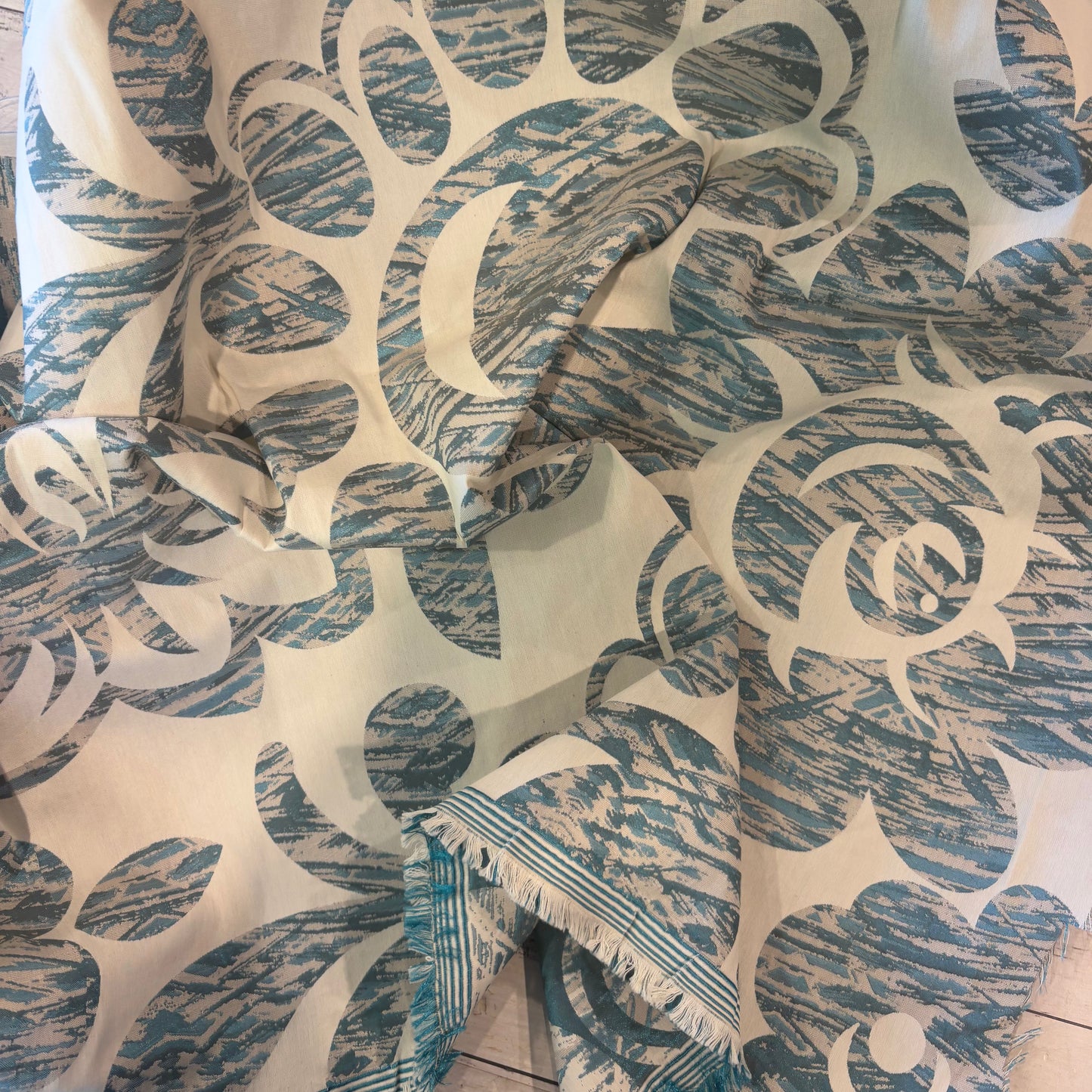 80cm Downtown Teal Brocade