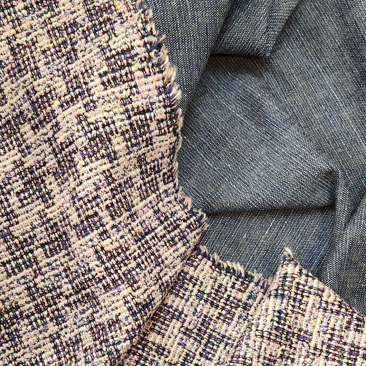 Landscape in snow fleck check knit