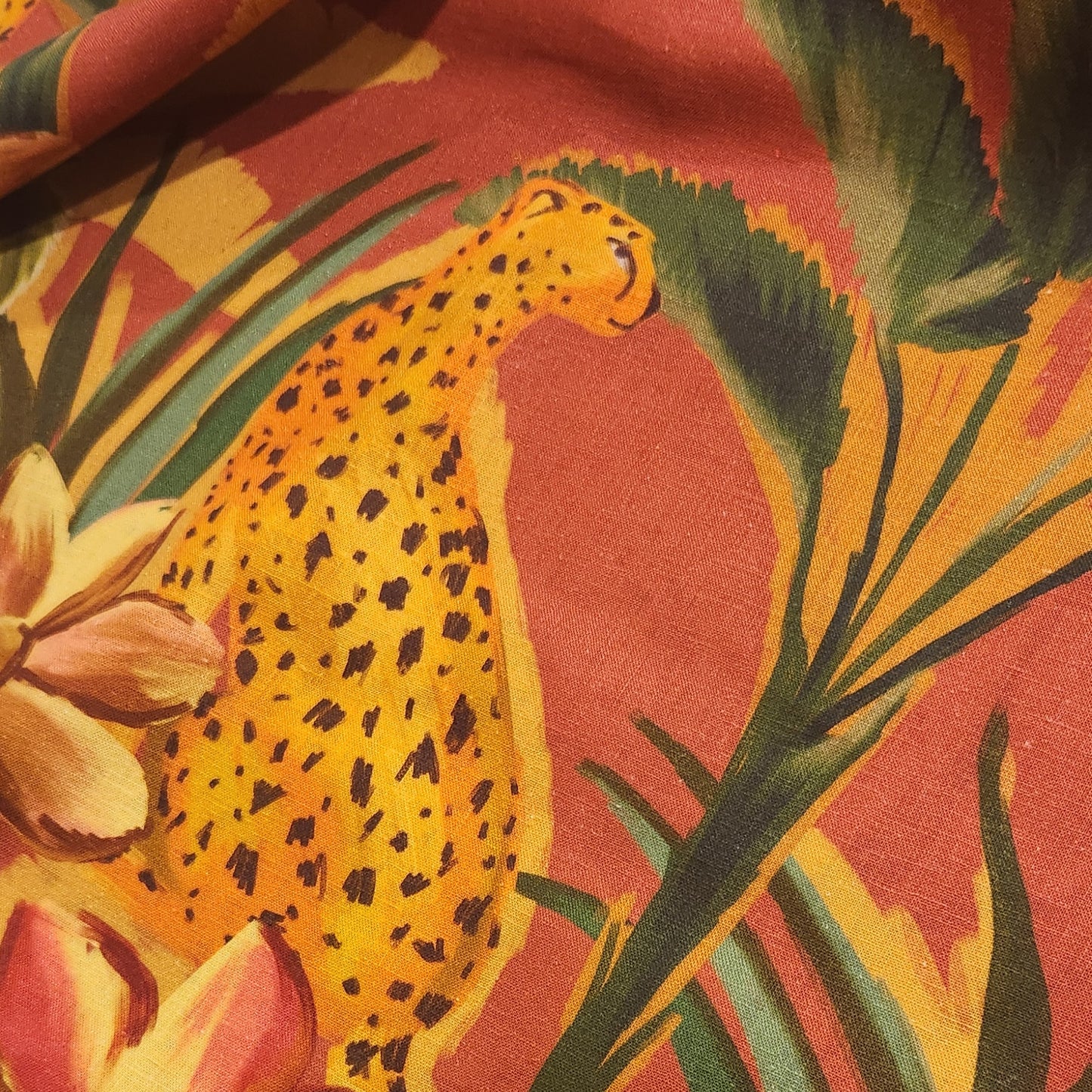 2.8m Cheetah linen viscose