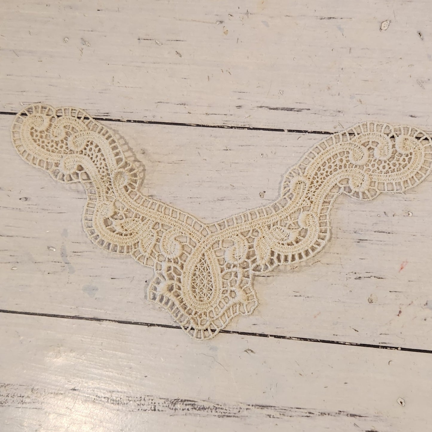 26. Cream cotton embroidered piece