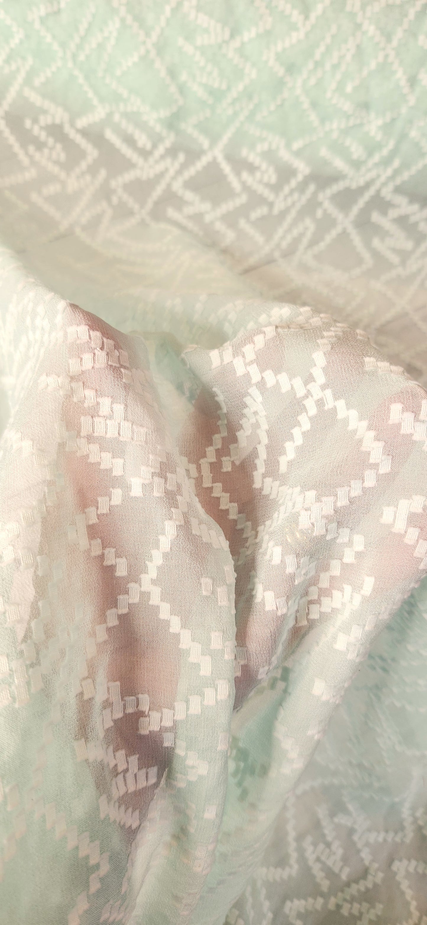 Minty silk georgette