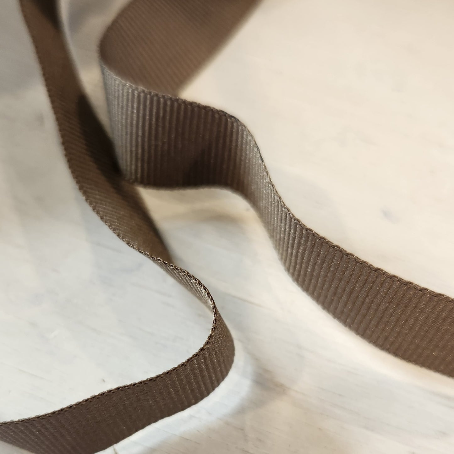 Dark Taupe 16mm grossgrain ribbon