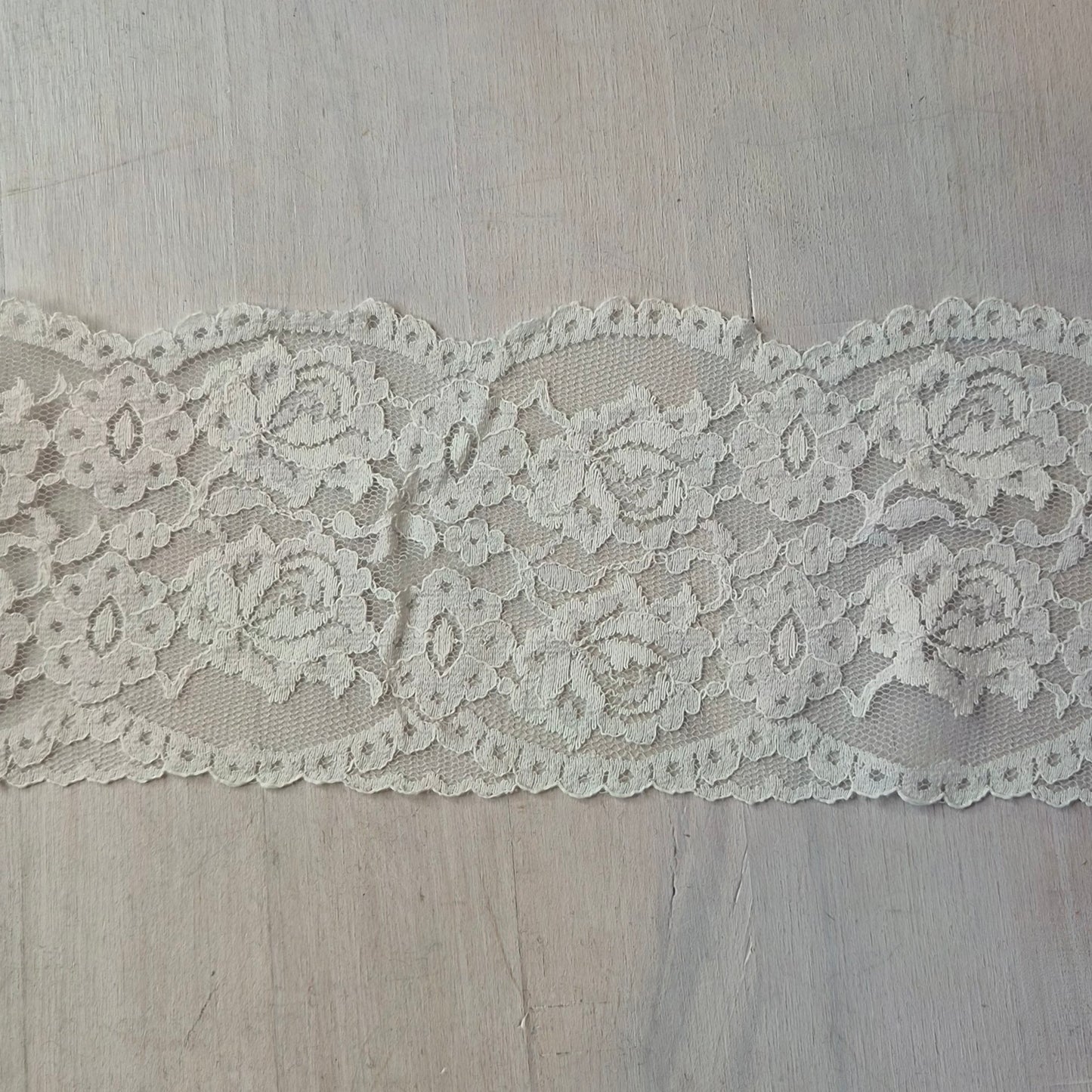 Zoe palest mint hand dyed lace