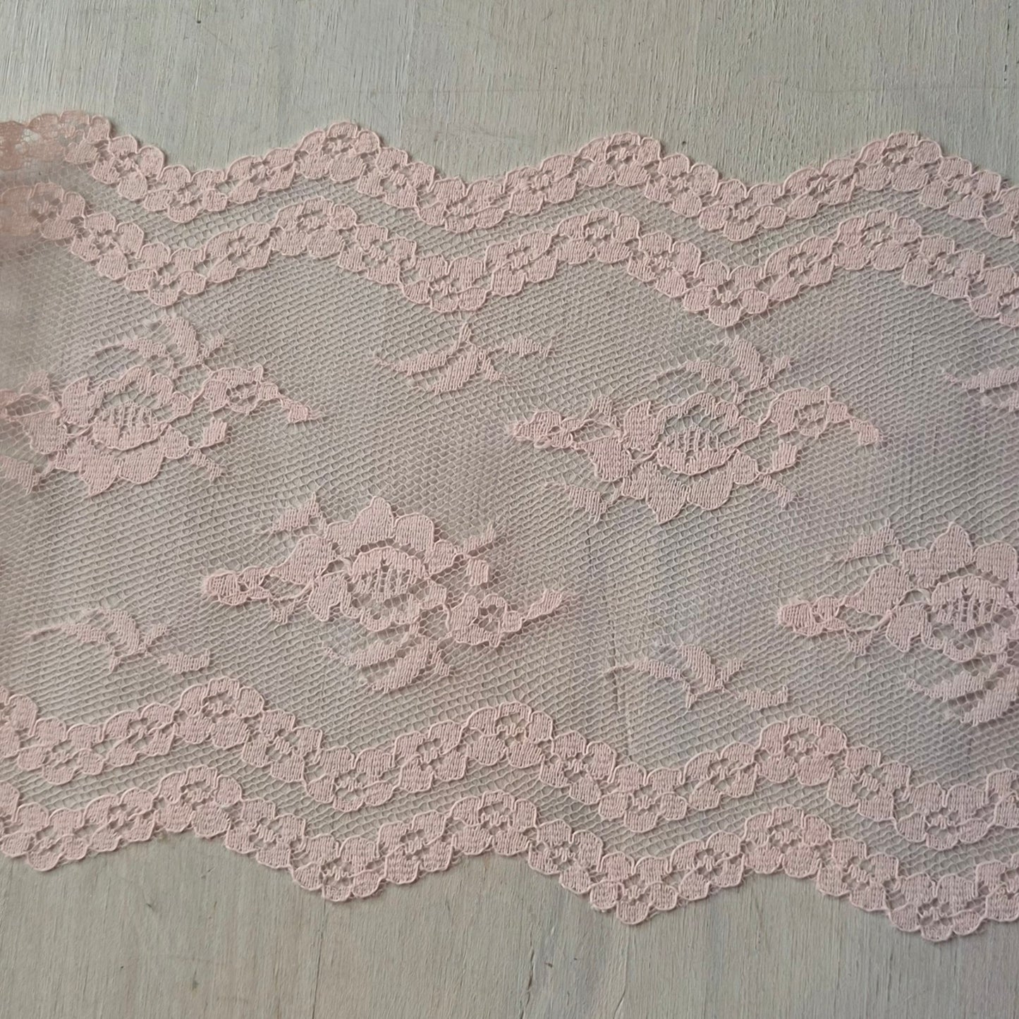 Claire pale pink hand dyed lace