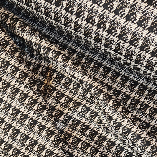 Modern houndstooth lightweight ponte